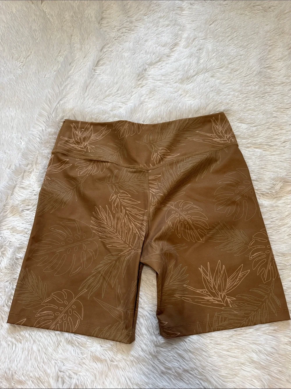 Nike Dri-Fit Biker Shorts Tropical Leaves Print Size XXL